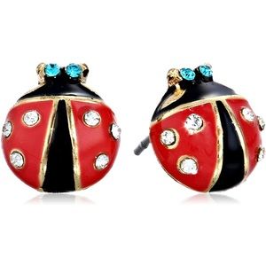 🐞Betsey Johnson Ladybug Stud Earrings-NWT